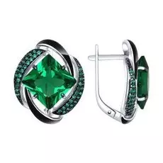 Серьги с английским замком из серебра 92021455