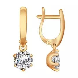 Серьги с английским замком из серебра 93020649