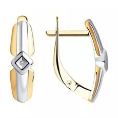 Серьги с английским замком из серебра 87020029