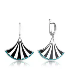 Серьги с английским замком из серебра 31.117 сп-1