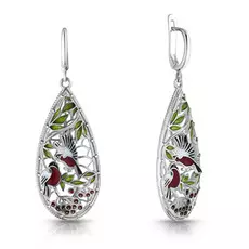 Серьги с английским замком из серебра 31.140сп