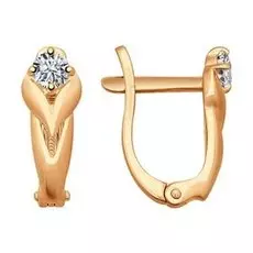 Серьги с английским замком из серебра 93020640