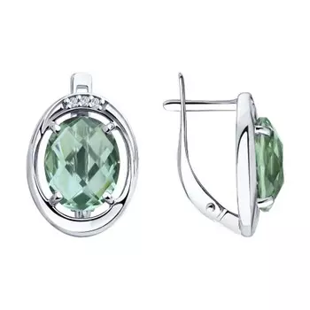 Серьги с английским замком из серебра 92022007