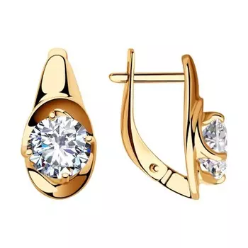 Серьги с английским замком из серебра 93020917