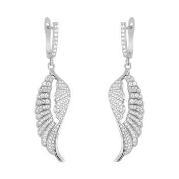 Серьги с английским замком из серебра MP-E00764-X-W-X-X-W