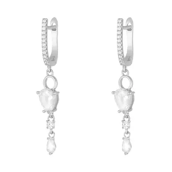 Серьги с английским замком из серебра PD-E00948-X-W-W-X-W