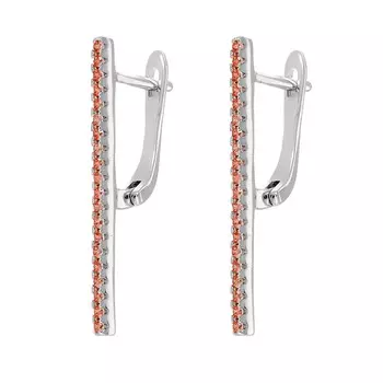 Серьги с английским замком из серебра CZ-E01005-X-W-X-X-Or