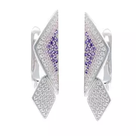 Серьги с английским замком из серебра MP-E979-2-X-W-X-X-M2