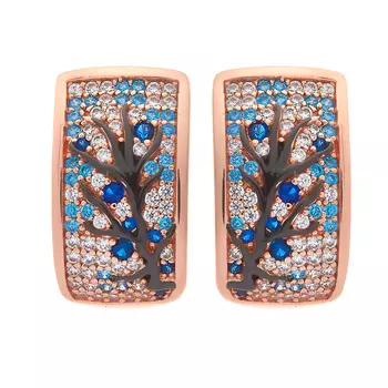 Серьги с английским замком из серебра MP-E1045-1-X-G-X-X-M2