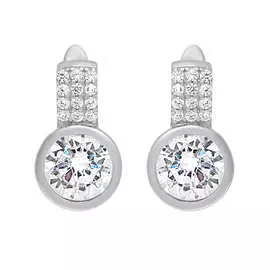 Серьги с английским замком из серебра MP-E08356-X-W-W-X-W