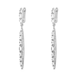 Серьги с английским замком из серебра CZ-E00890-X-W-X-X-W