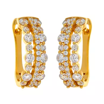 Серьги с английским замком из серебра CZ-E00640-X-L-X-X-W