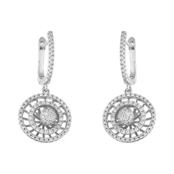 Серьги с английским замком из серебра MP-E01035-X-W-X-X-W