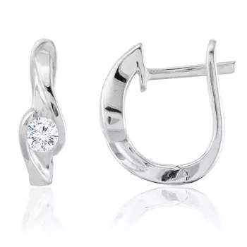 Серьги с английским замком из серебра Cl-E04481-X-W-W-X-X