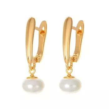 Серьги с английским замком из серебра PI-E10052-X-Y-PN-X-X