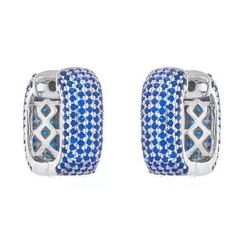 Серьги с английским замком из серебра MP-E00905-X-W-X-X-BL