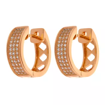 Серьги с английским замком из серебра MP-E014-1-X-G-X-X-W