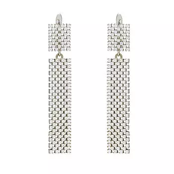 Серьги с английским замком из серебра CZ-E01595-X-W-X-X-W