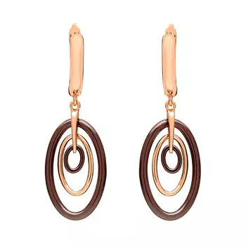 Серьги с английским замком из серебра TC-E00045-BR-G-X-X-X