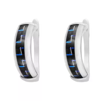 Серьги с английским замком из серебра TC-E00470-W-W-BL-X-X