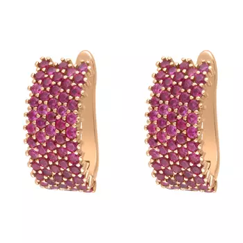 Серьги с английским замком из серебра SL-E00248-X-G-X-X-R