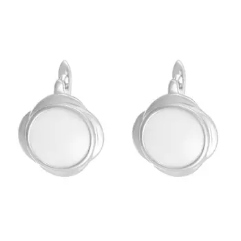 Серьги с английским замком из серебра TC-E01384-W-W-X-X-X