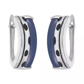 Серьги с английским замком из серебра TC-E00680-Вl-W-X-B-X