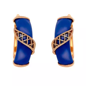 Серьги с английским замком из серебра TC-E00442-BL-G-X-X-X