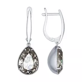 Серьги с английским замком из серебра 94022222