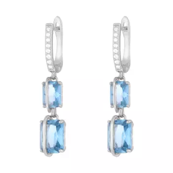 Серьги с английским замком из серебра PD-E00953-X-W-LBG-X-W