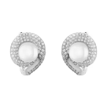 Серьги с английским замком из серебра PI-E00606-X-W-PS-X-W