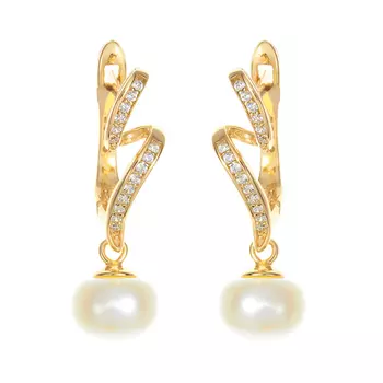 Серьги с английским замком из серебра PI-E10113-X-Y-PN-X-W