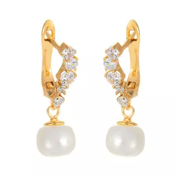 Серьги с английским замком из серебра PI-E10130-X-Y-PN-X-W