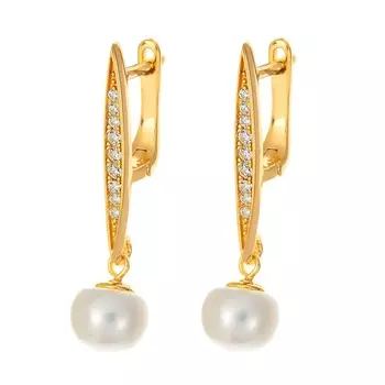 Серьги с английским замком из серебра PI-E10142-X-Y-PN-X-W