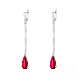 Серьги с английским замком из серебра PD-E00342-X-W-RG-X-W