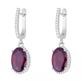 Серьги с английским замком из серебра PD-E00307-X-W-DG-X-W