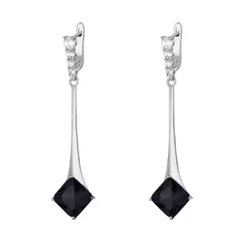 Серьги с английским замком из серебра PD-E00323-X-W-B-X-W