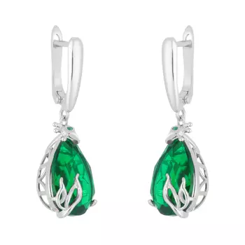 Серьги с английским замком из серебра PD-E00186-X-W-EG-X-X