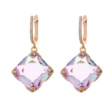 Серьги с английским замком из серебра PD-E495-3-X-G-Pin-X-W