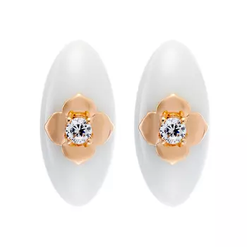 Серьги с английским замком из серебра TC-E01193-W-G-W-X-X