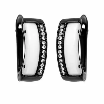 Серьги с английским замком из серебра TC-E00633-W-B-X-X-W