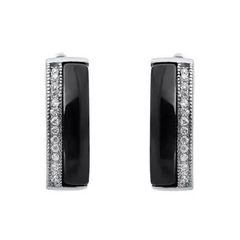 Серьги с английским замком из серебра TC-E00633-B-W-X-X-W