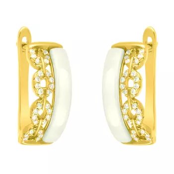 Серьги с английским замком из серебра TC-E00626-W-Y-X-X-W