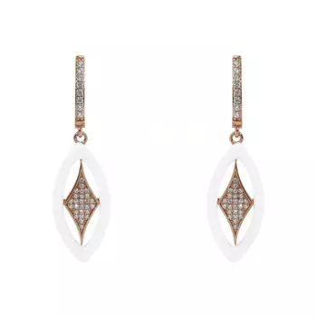 Серьги с английским замком из серебра TC-E00623-W-G-X-X-W