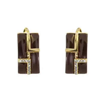 Серьги с английским замком из серебра TC-E00634-BR-L-X-X-W