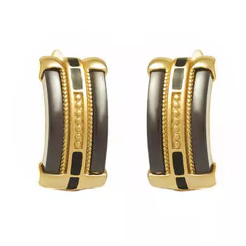 Серьги с английским замком из серебра TC-E01098-BR-L-X-B-X