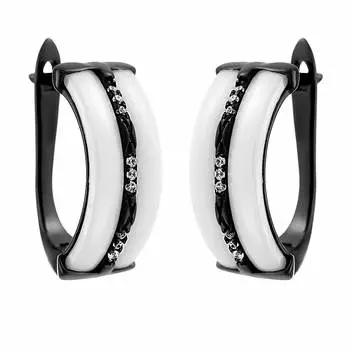 Серьги с английским замком из серебра TC-E00582-W-B-X-X-W