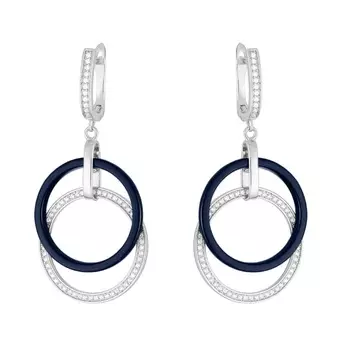 Серьги с английским замком из серебра TC-E00819-Вl-W-X-X-W