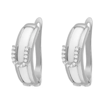 Серьги с английским замком из серебра TC-E00766-W-W-X-X-W