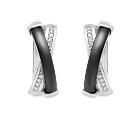 Серьги с английским замком из серебра TC-E00668-B-W-X-X-W